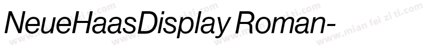 NeueHaasDisplay Roman字体转换